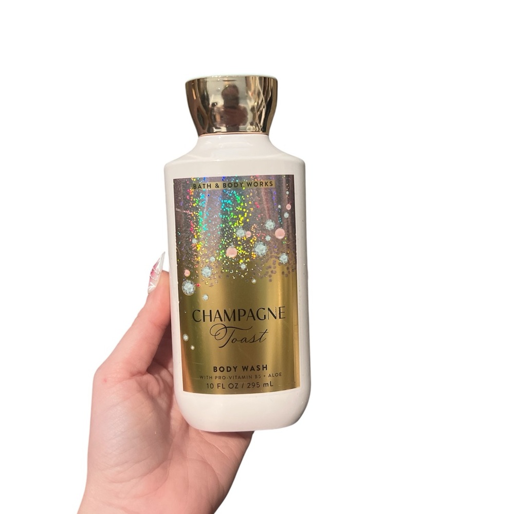 Bath & Body Works Champagne Toast Body Wash - Gold & White